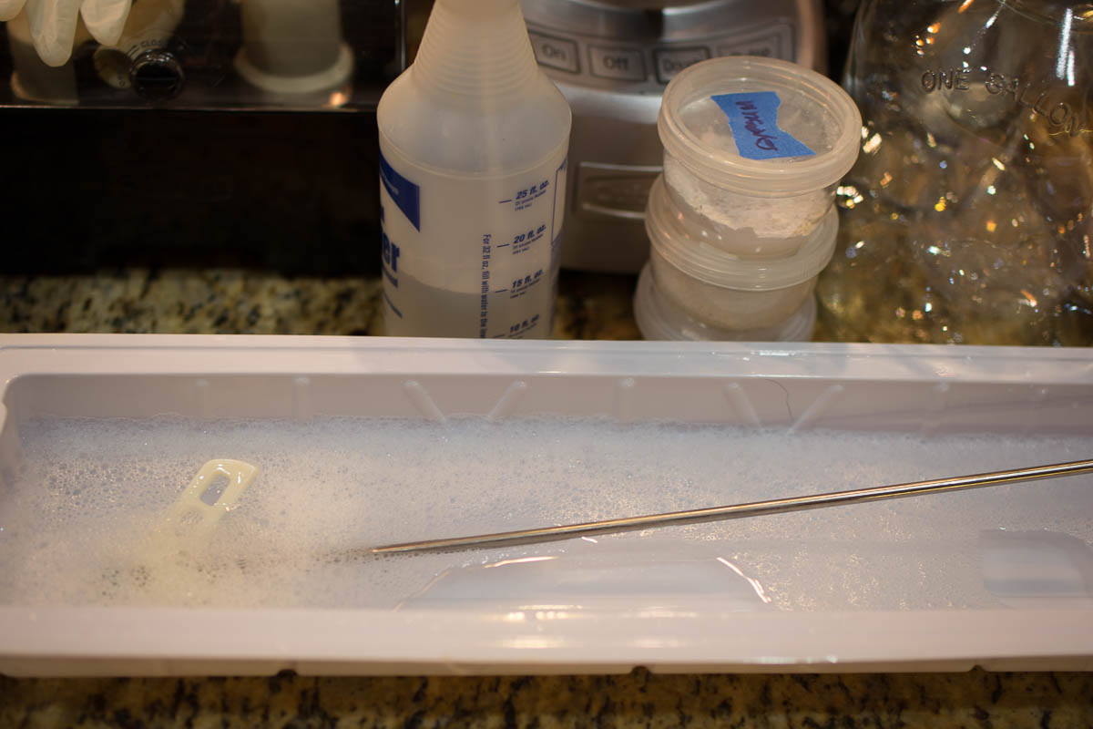 Wall paper trough works for long gear.